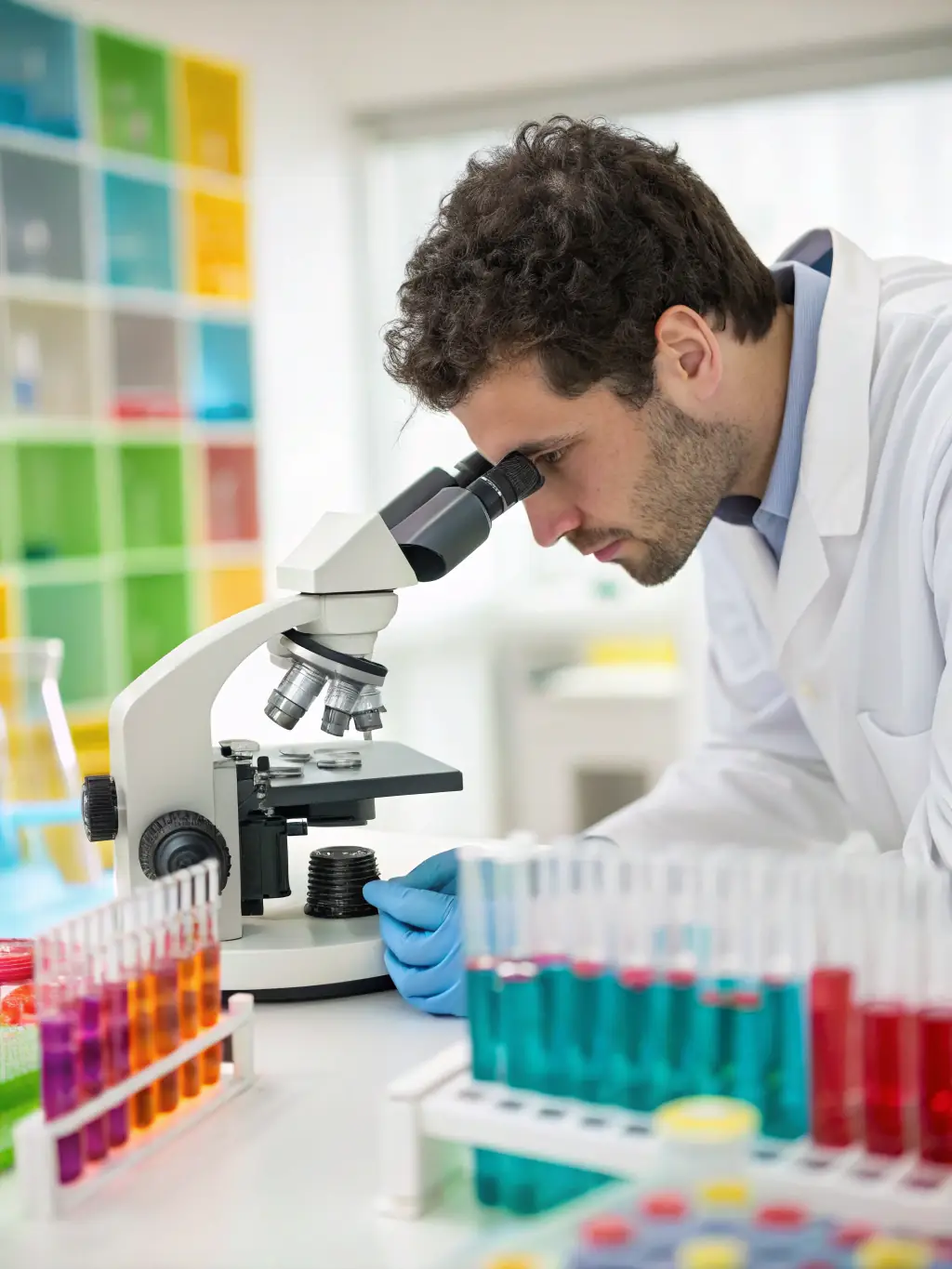 A quality control specialist performing rigorous testing on a batch of supplements, ensuring safety, potency, and compliance with regulations.